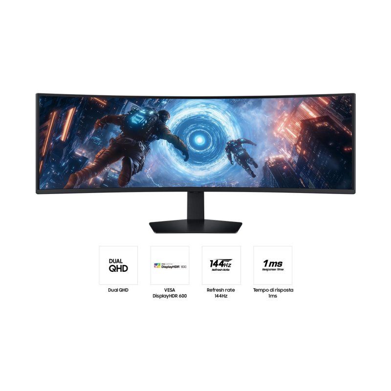 Samsung S49FG912EU computer monitor 124.5 cm (49") 5120 x 1440 pixels Dual QHD LCD Black
