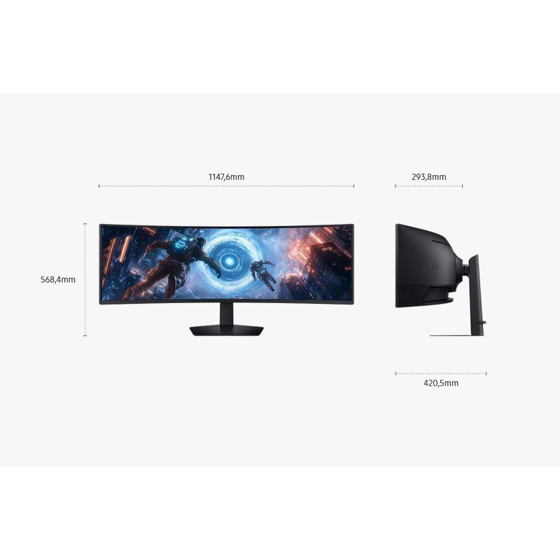 Samsung S49FG912EU computer monitor 124.5 cm (49") 5120 x 1440 pixels Dual QHD LCD Black