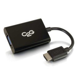 C2G 41351 câble vidéo et adaptateur 0,2032 m HDMI VGA (D-Sub) Noir