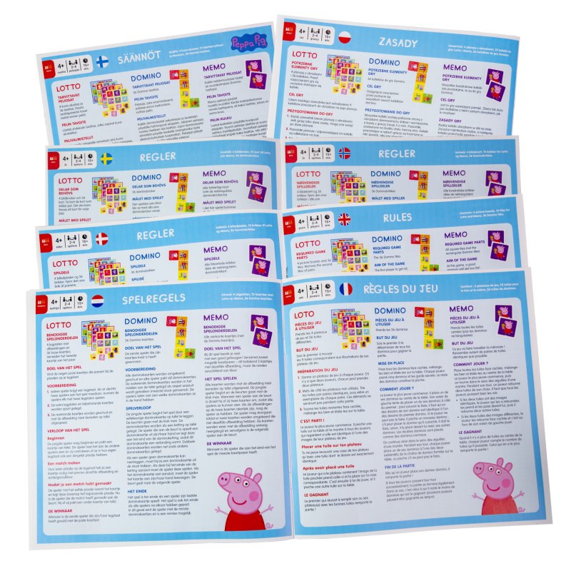 Tactic Peppa Pig 3 in 1 Lotto,Domino,Memo