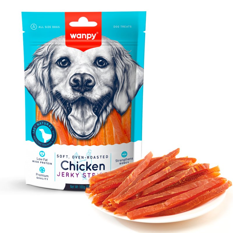 wanpy - Soft Chicken Jerky Strips - 100g