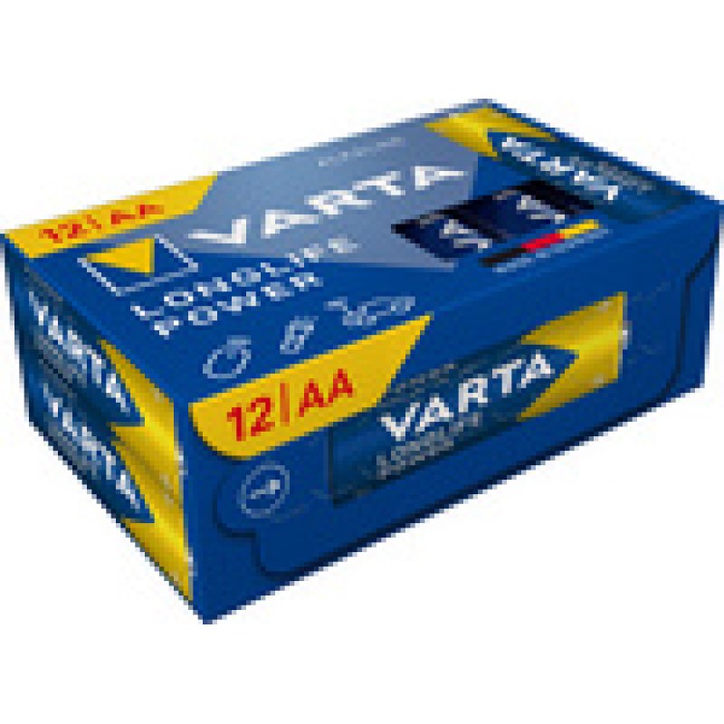 VARTA Pile alcaline Longlife Power, Mignon (AA), 12 pièces