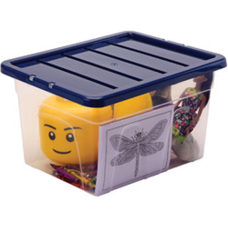 Fellowes Boîte de rangement BANKERS BOX, 22 L, transparent