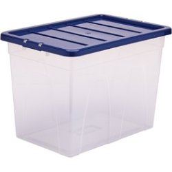 Fellowes Boîte de rangement BANKERS BOX, 64 L, transparent