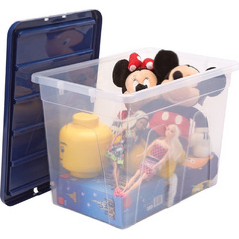 Fellowes Boîte de rangement BANKERS BOX, 64 L, transparent