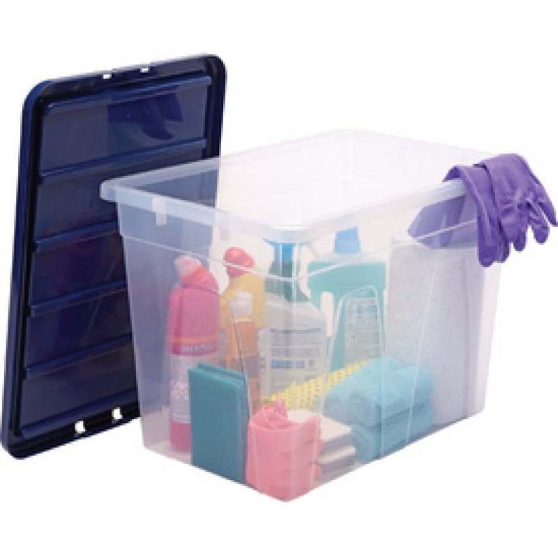 Fellowes Boîte de rangement BANKERS BOX, 64 L, transparent