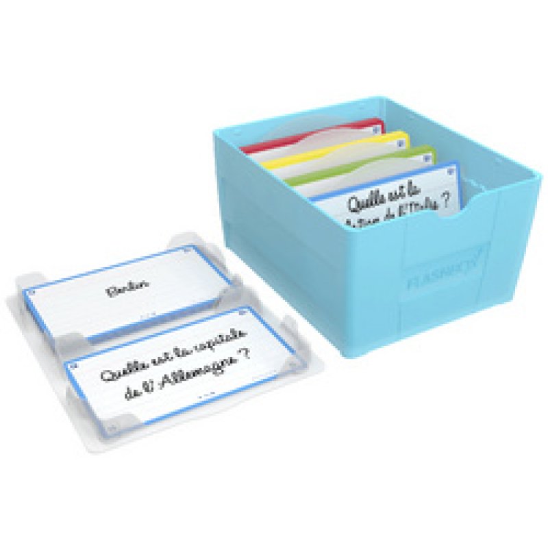 Oxford Boîte à fiches "Flashbox" Starterpack, bleu pastel