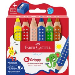 Faber-Castell 110635 crayon de couleur Bleu, Vert, Orange, Rose, Rouge, Jaune 6 pièce(s)
