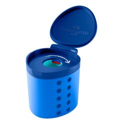FABER-CASTELL Taille-crayon avec réservoir Grippy, bleu