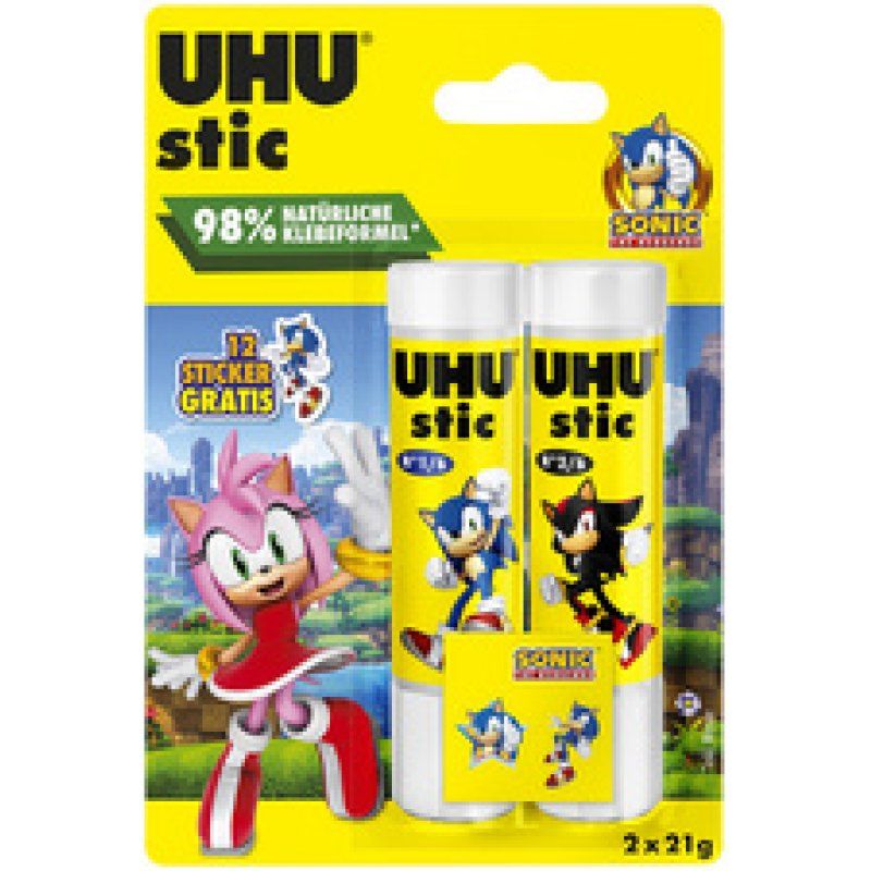 UHU Bâton de colle stic SONIC, 3x 8,2 g, blister
