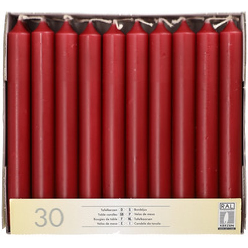 STARPAK Bougie de table, 21 mm, pack de 30, rouge