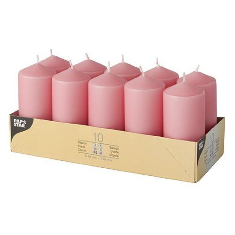 Papstar 17913 wax candle Round Pink 10 pc(s)