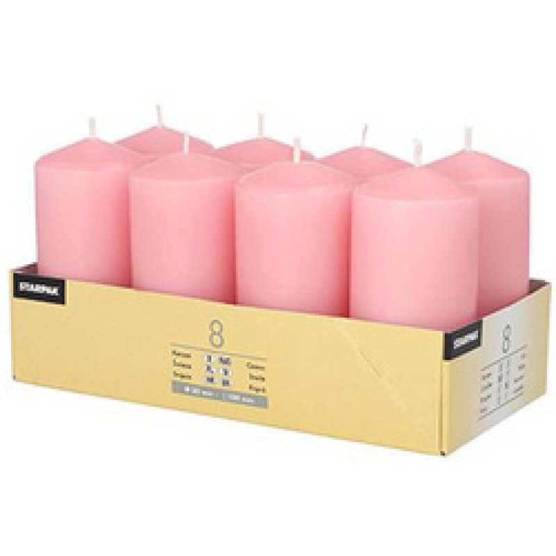 STARPAK Bougie cylindrique, diamètre: 50 mm, vieux rose