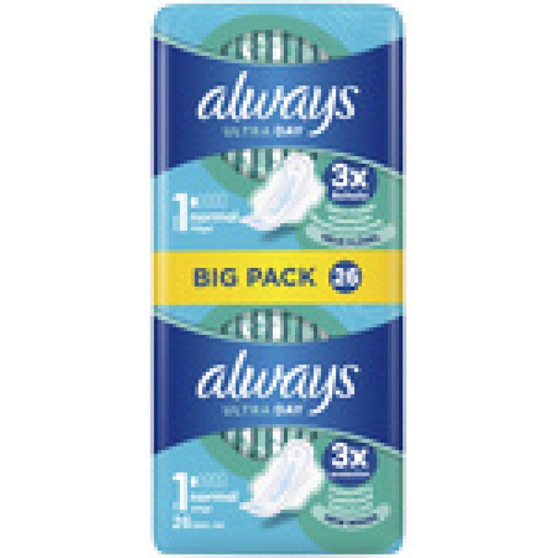 always ultra Serviette hygiénique Normal à ailettes, BigPack