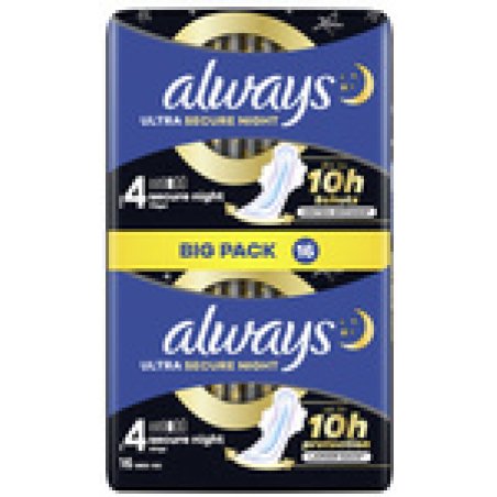 always Serviette hygiénique ultra Secure Night avec ailettes