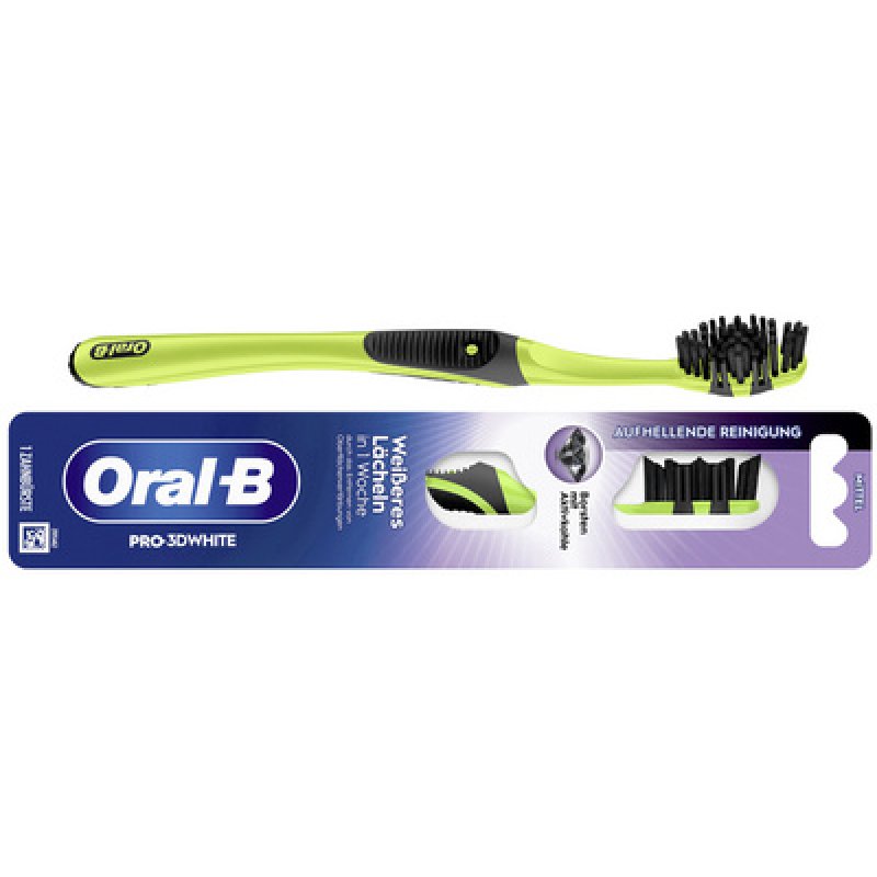 Oral-B Brosse à dents Pro-3D White Charbon actif 40, medium