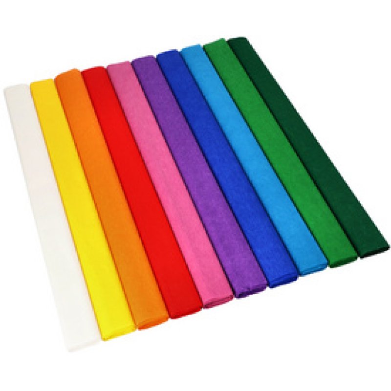 PAPSTAR Rouleau de papier crépon, 500 mm x 2,5 m, assorti