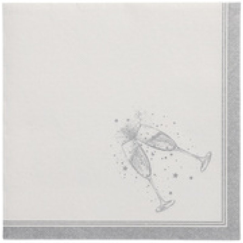 PAPSTAR Serviette "ROYAL Collection Festivities", argent