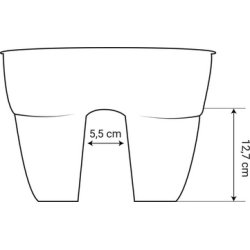 EDA Pot pour balustrade "OSAKA", diamètre 300 mm, anthracite