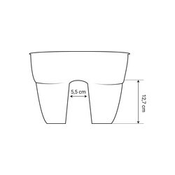 EDA Pot pour balustrade "OSAKA" (L)560x(P)300 mm, anthracite