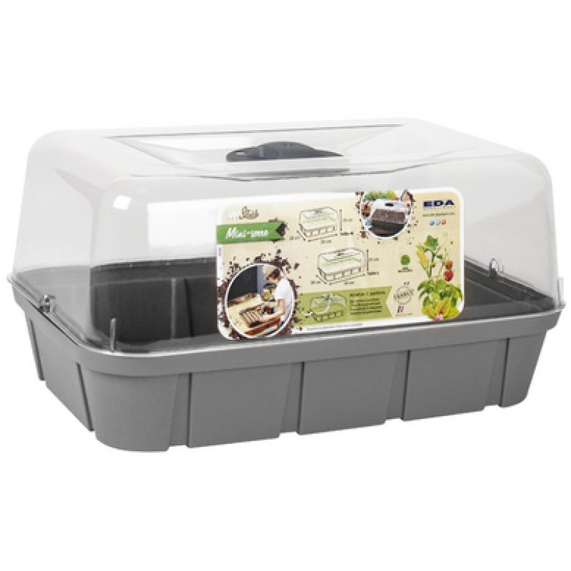 EDA Mini-serre, taille M, volume: 5,7 L, anthracite