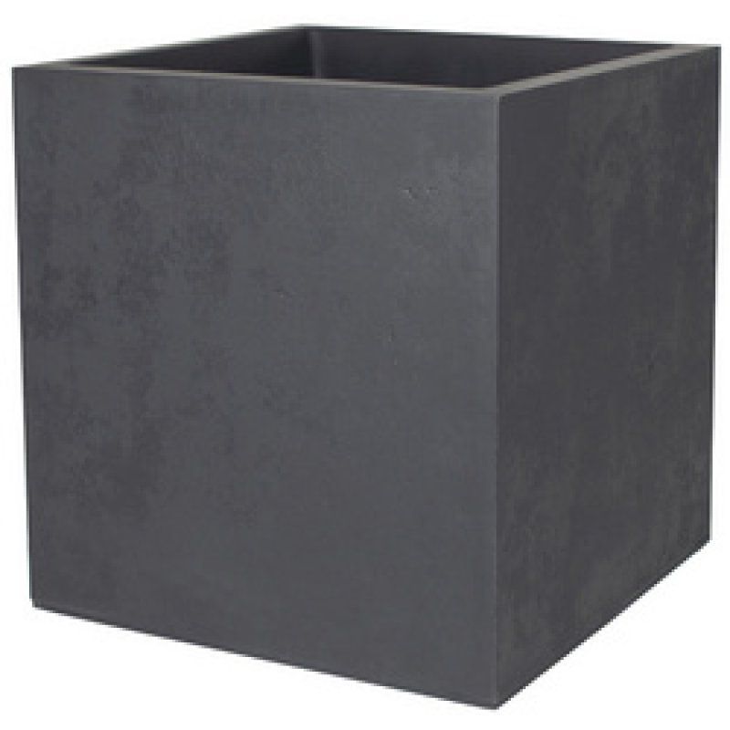 EDA Bac à plantes BASALT UP double paroi, 395 mm, anthracite