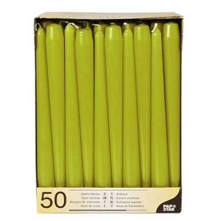 Papstar 81763 wax candle Round Green, Olive 50 pc(s)