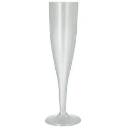 PAPSTAR Flûte à champagne réutilisable, 0,1 l, 10 pièces