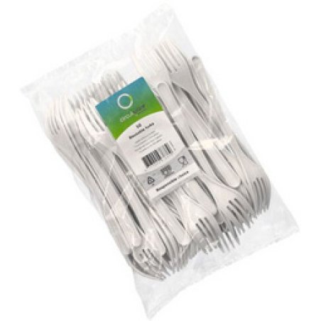 PAPSTAR Fourchette réutilisable, longueur: 185 mm, blanc