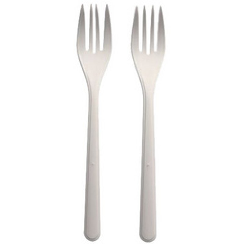 PAPSTAR Fourchette réutilisable, longueur: 185 mm, blanc