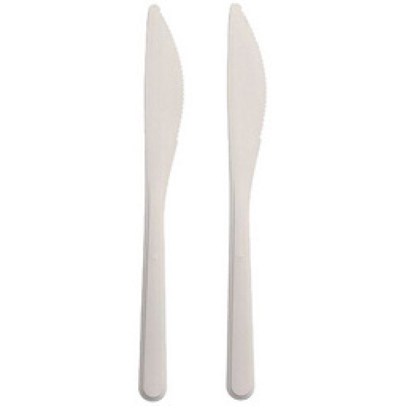 PAPSTAR Couteau réutilisable, longueur: 185 mm, blanc