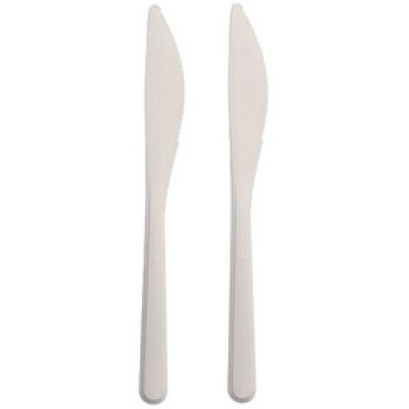 PAPSTAR Couteau réutilisable, longueur: 185 mm, blanc