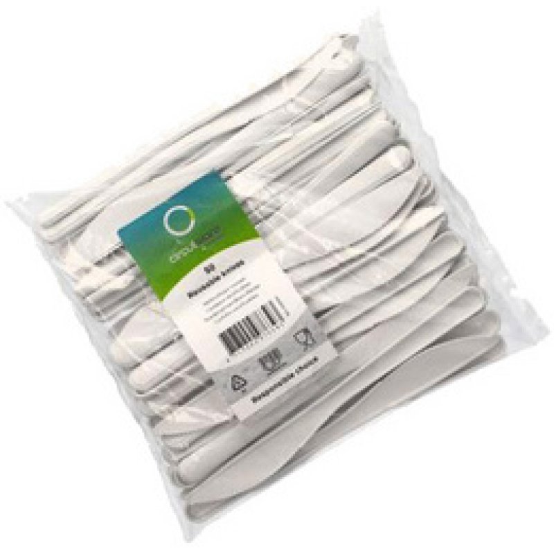 PAPSTAR Couteau réutilisable, longueur: 185 mm, blanc