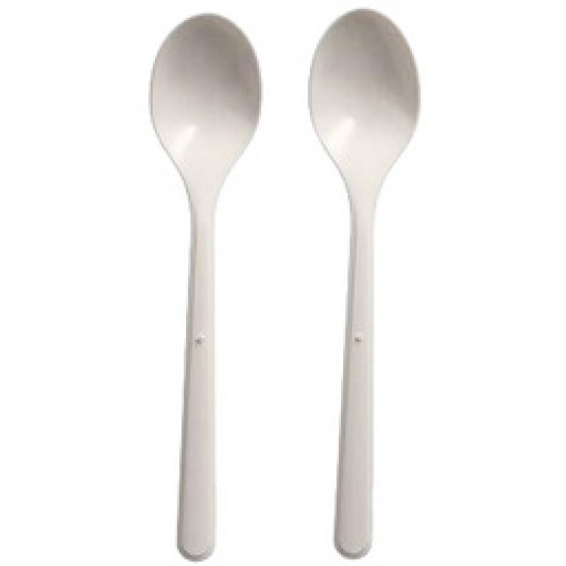 PAPSTAR Cuillère à café réutilisable, longueur 130 mm, blanc