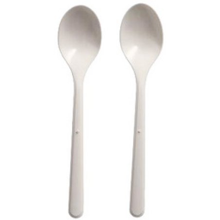 PAPSTAR Cuillère à café réutilisable, longueur 130 mm, blanc