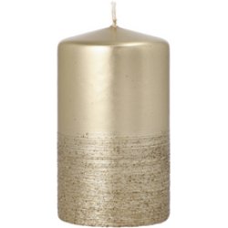 STARPAK Bougie cylindrique "Safe Candle Fia", 60 mm, or