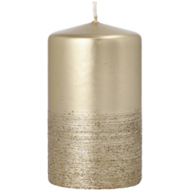 STARPAK Bougie cylindrique "Safe Candle Fia", 60 mm, or