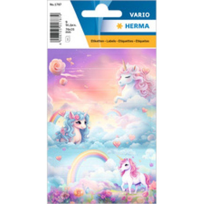 HERMA Etiquettes scolaires Happy Unicorns