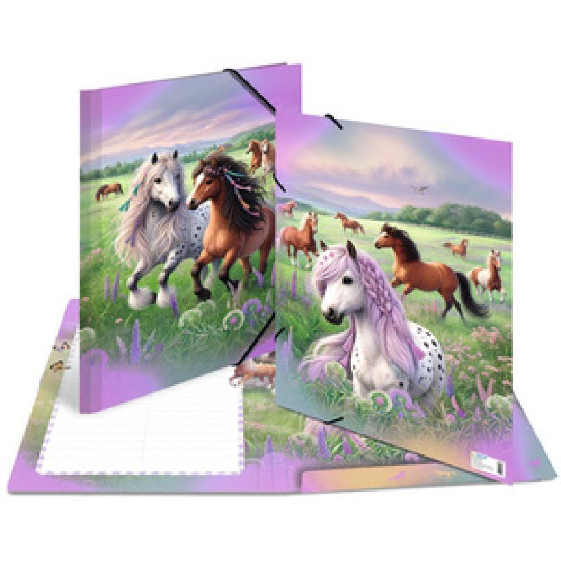 HERMA Chemises élastiques A3 Carton Horse World
