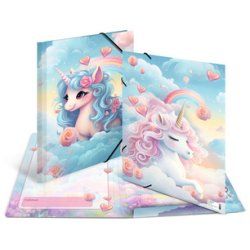 HERMA Chemises élastiques A3 Carton Happy Unicorns