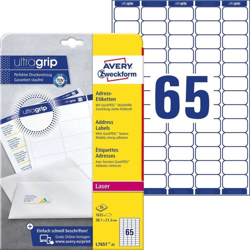 AVERY Zweckform étiquettes Mini, 38,1 x 21,2 mm, blanc