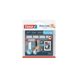 tesa Bande auto-agrippante Powerstrips CLICK, small, blanc