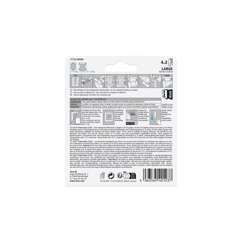 TESA Powerstrips CLICK L Mounting pad