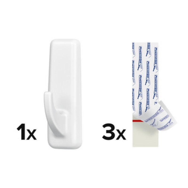 tesa Crochet Powerstrips EXTRA LARGE rectangulaire, blanc