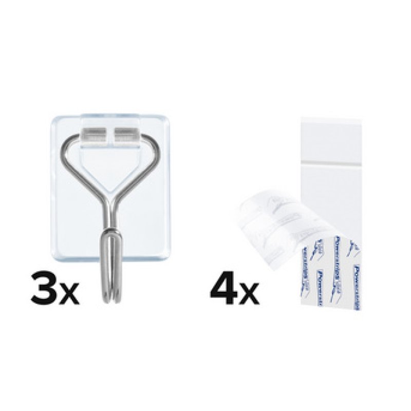 tesa Crochet Powerstrips WIRED HOOK SMALL, transparent