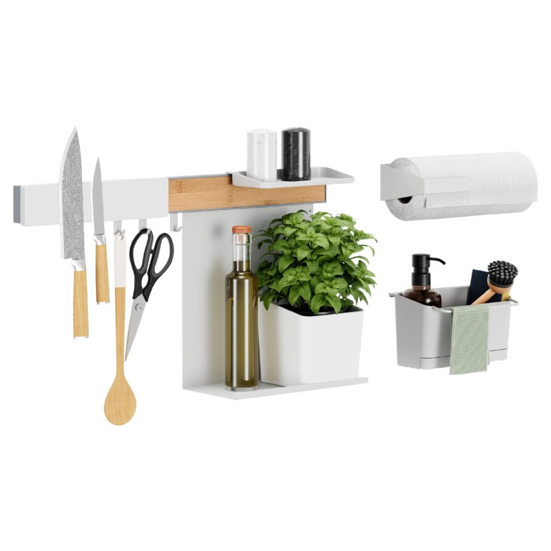 tesa KITCHEN Kit combi XL, 9 pièces, blanc