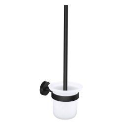 TESA MOON BLACK Support et brosse pour toilettes