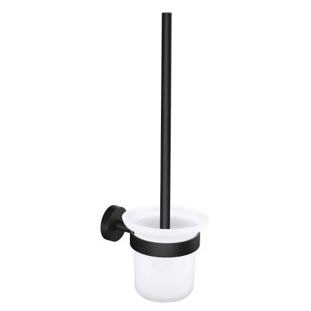 TESA MOON BLACK Toilet brush & holder