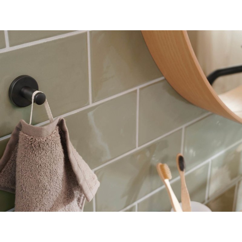 tesa Support de serviette de toilette MOON BLACK, noir