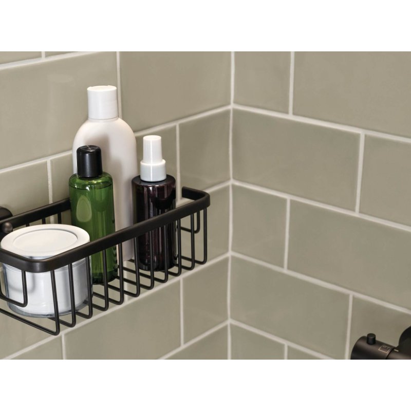 tesa Corbeille de douche MOON BLACK, 1 niveau, noir